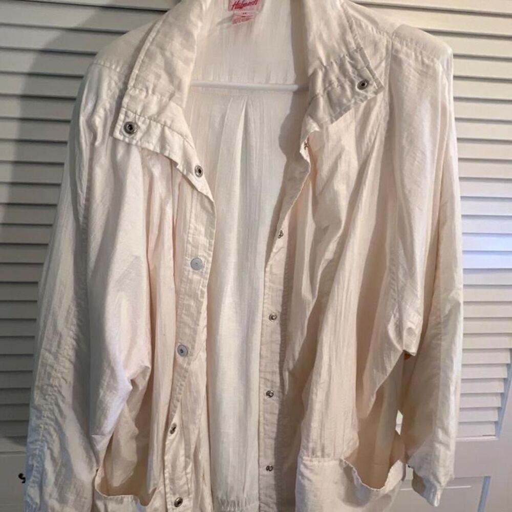 Haband Women's Cream and White Jacket